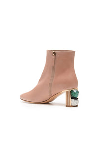 Rose / Bottines Delaunay 80 en cuir - Rose