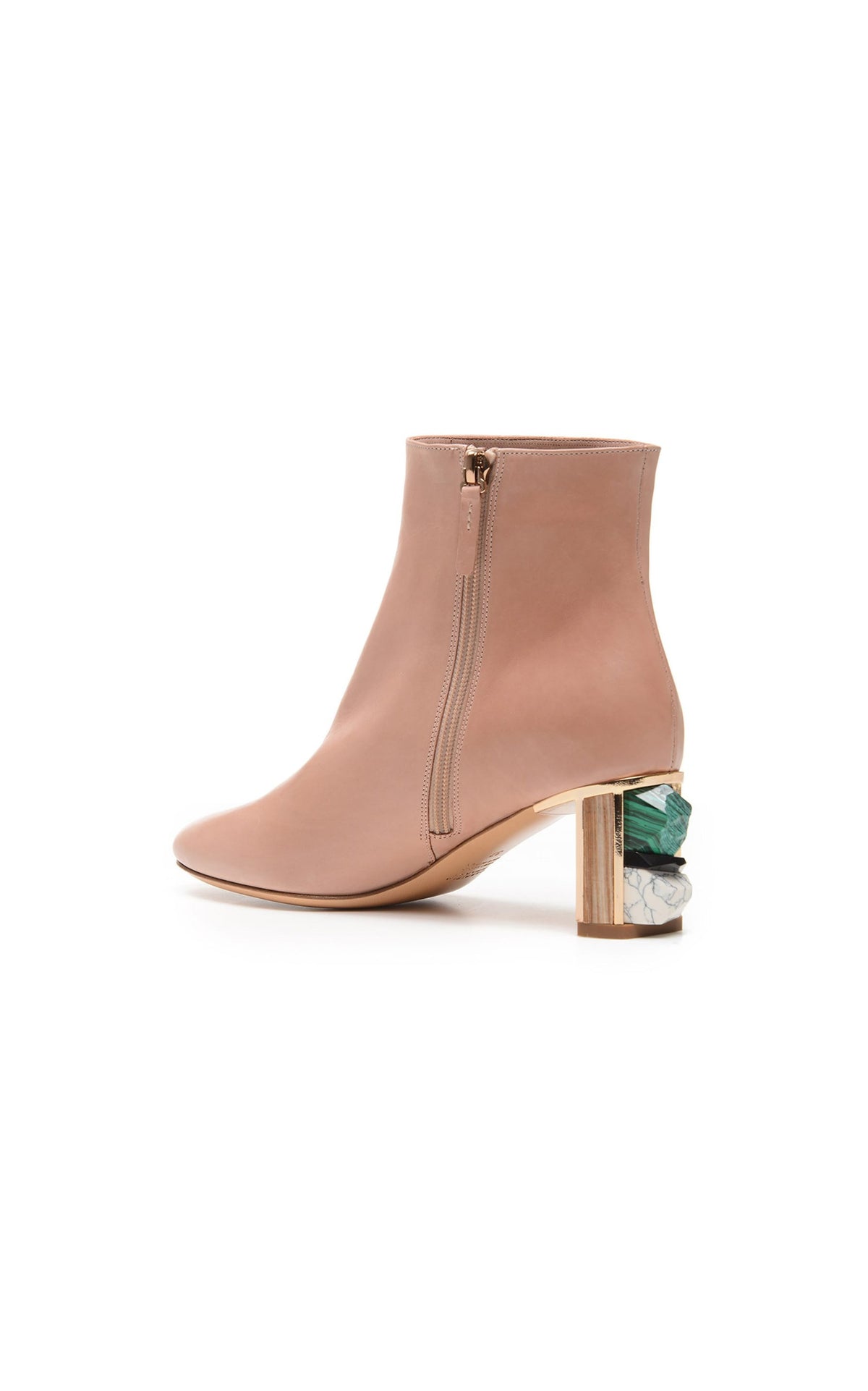 Rose / Bottines Delaunay 80 en cuir - Rose