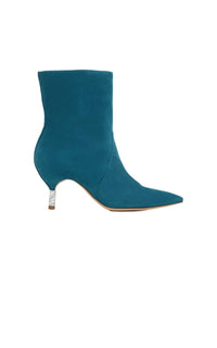 Teal Blue / Bottines Mariana 80 en cuir - Teal Blue