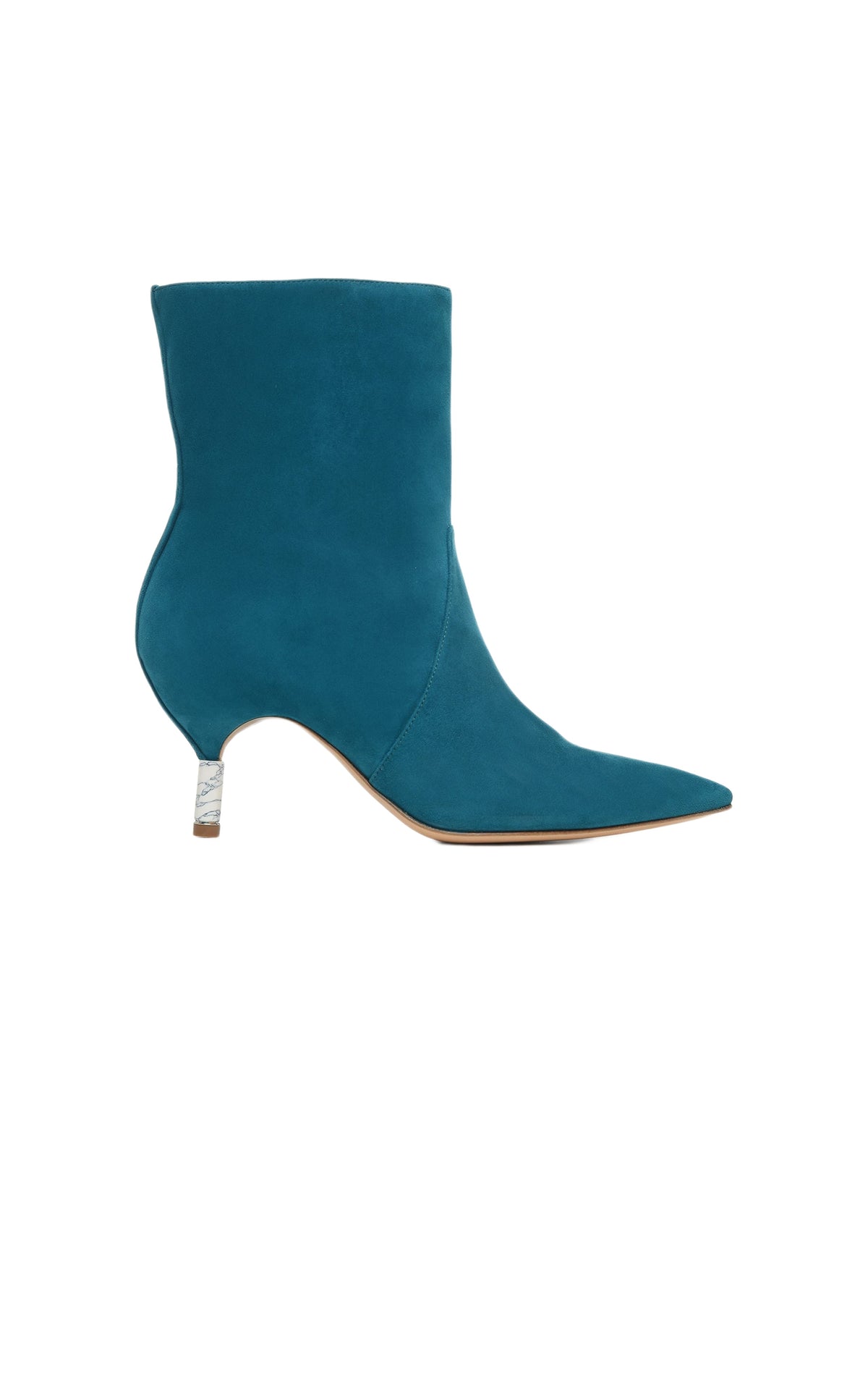 Teal Blue / Bottines Mariana 80 en cuir - Teal Blue