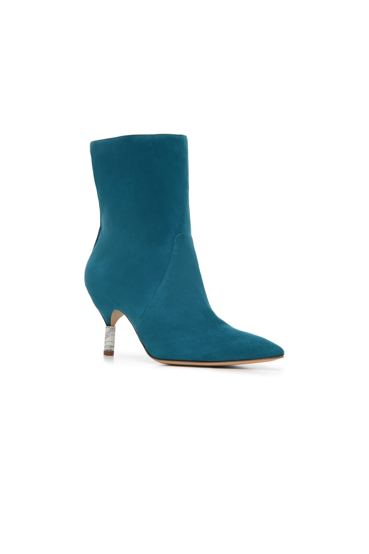 Mariana - Suede en teal bleu daim
