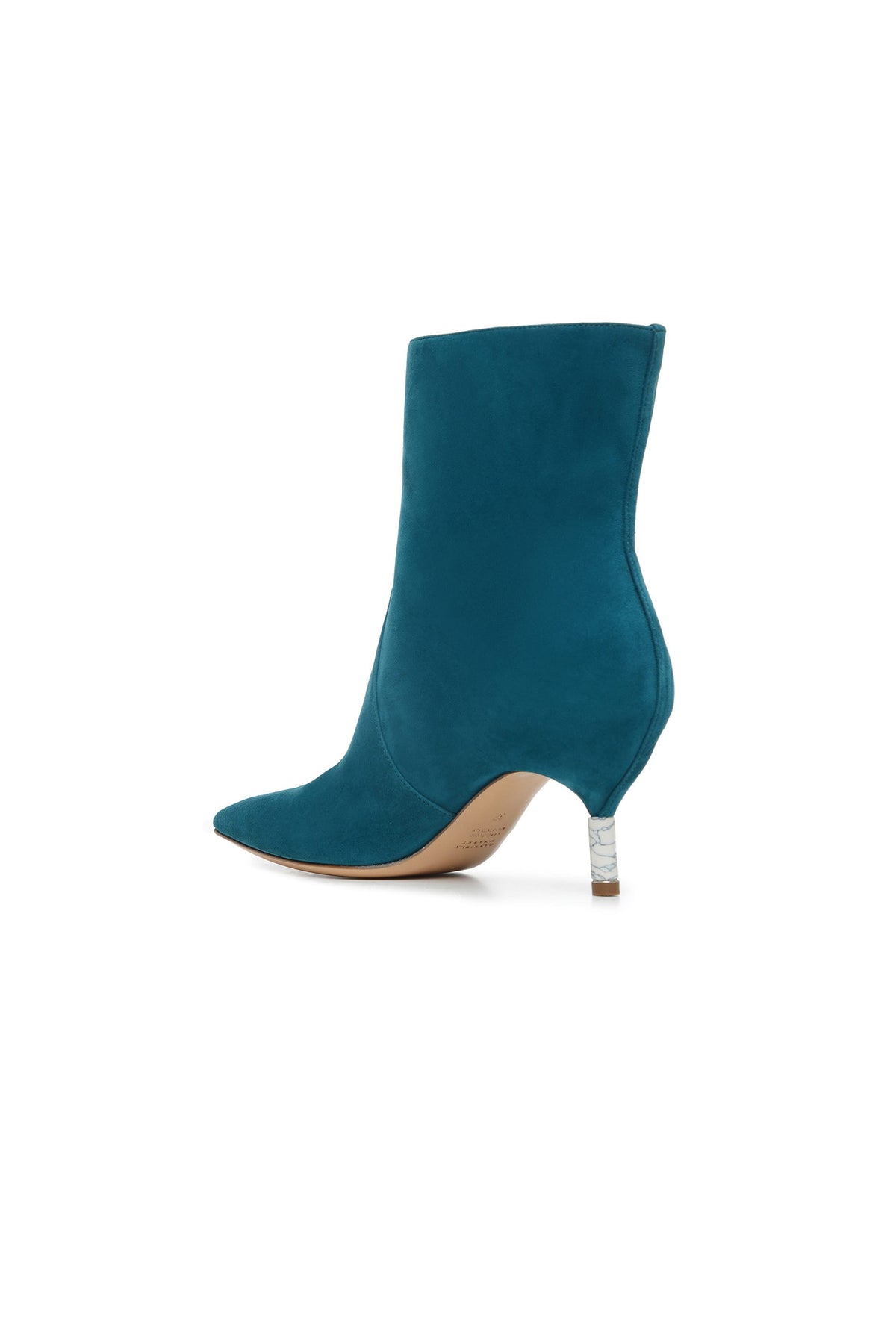 Mariana - Suede en teal bleu daim