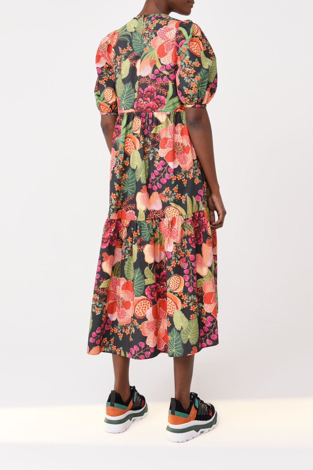 Robe midi Fruit Floral - Multicolore