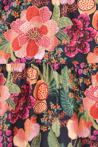 Robe midi Fruit Floral - Multicolore
