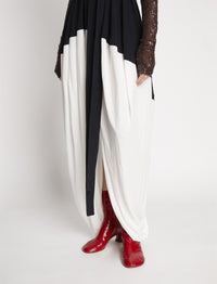 Jupe longue asymétrique - White Multicolor