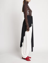 Jupe longue asymétrique - White Multicolor