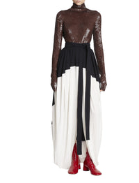 Jupe longue asymétrique - White Multicolor