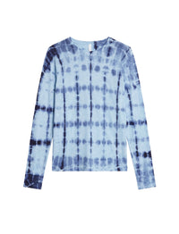 T-shirt à manches longues tie and dye - Blue Multicolor