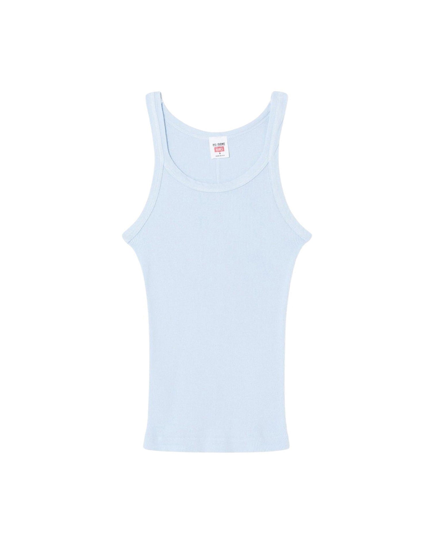 Hanes ribbed tank top - Baby Blue
