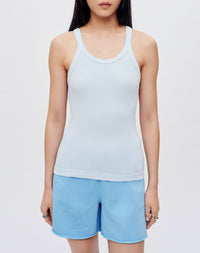 Hanes ribbed tank top - Baby Blue