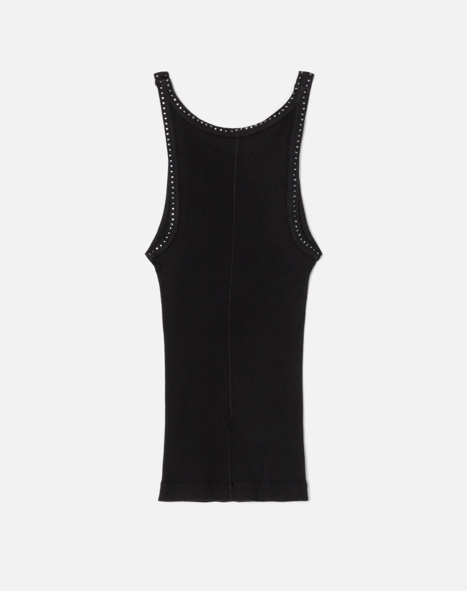 Hanes Rib Tank - Black with Rhinestones