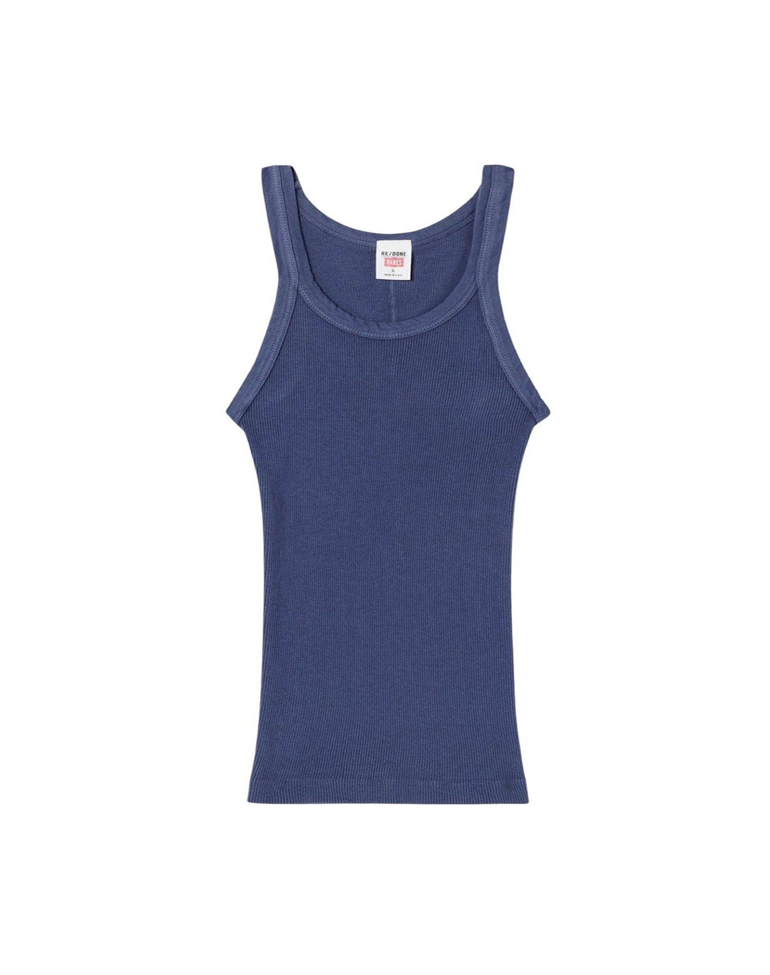 Hanes ribbed tank top - Faded Blue