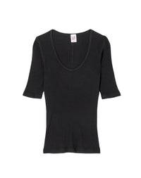 Hanes ribbed T-shirt - Black