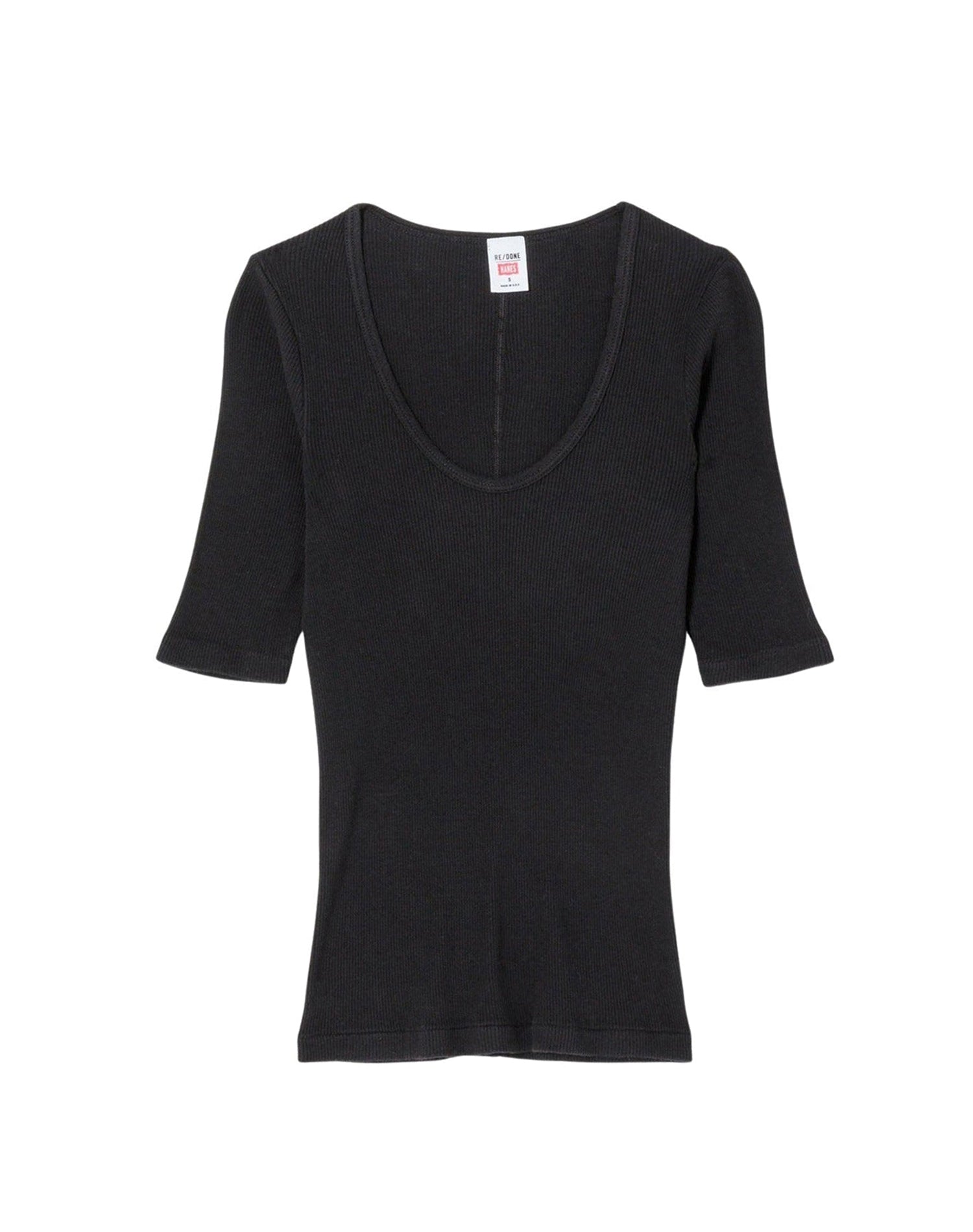 Hanes ribbed T-shirt - Black