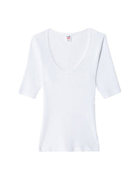 Hanes ribbed T-shirt - Optic White