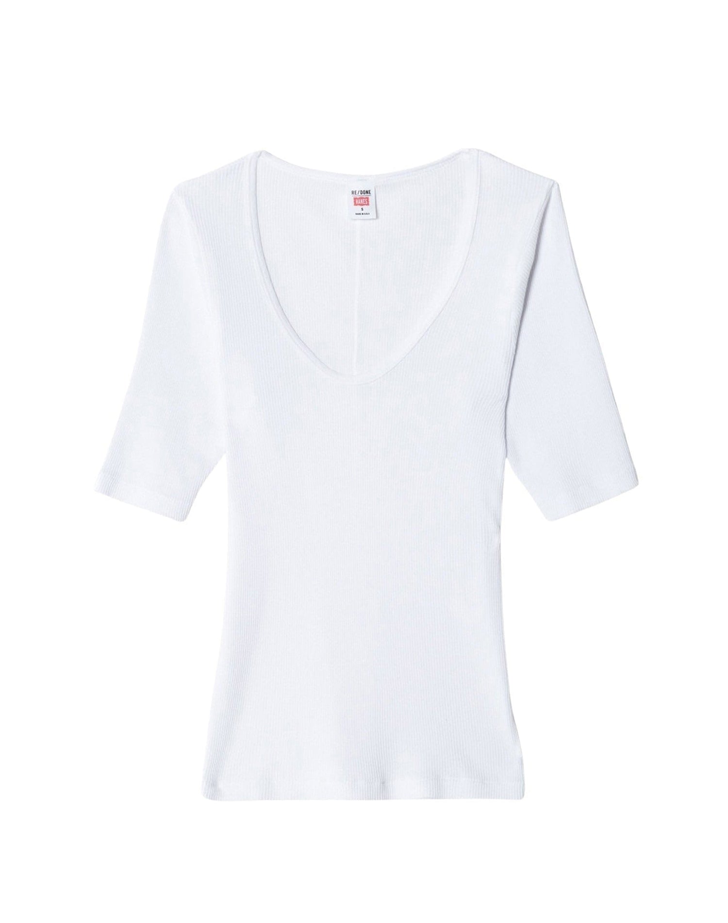 Hanes ribbed T-shirt - Optic White