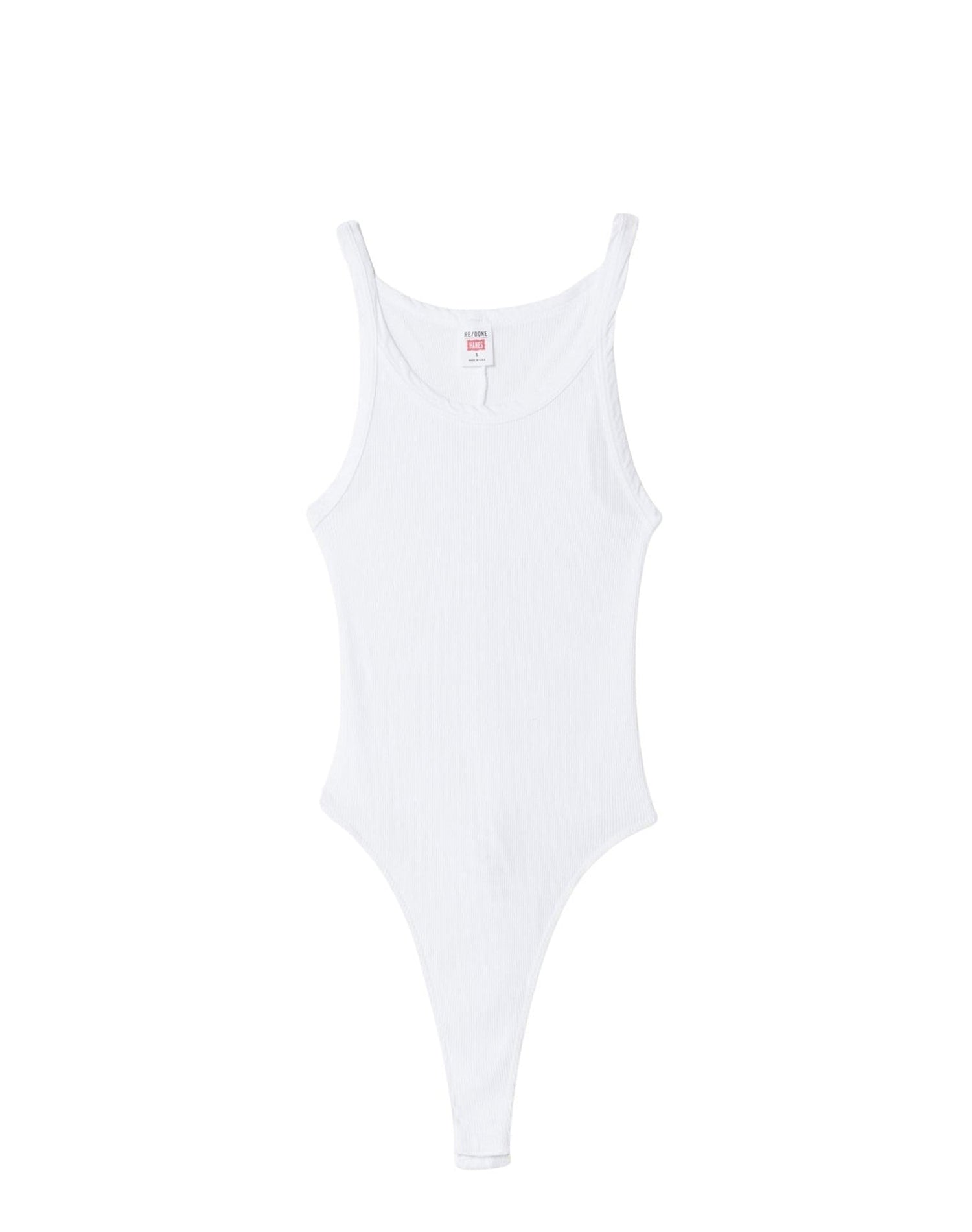 Ribbed tank bodysuit - Optic White