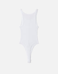 Ribbed tank bodysuit - Optic White