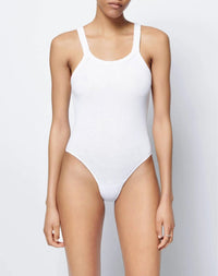 Ribbed tank bodysuit - Optic White
