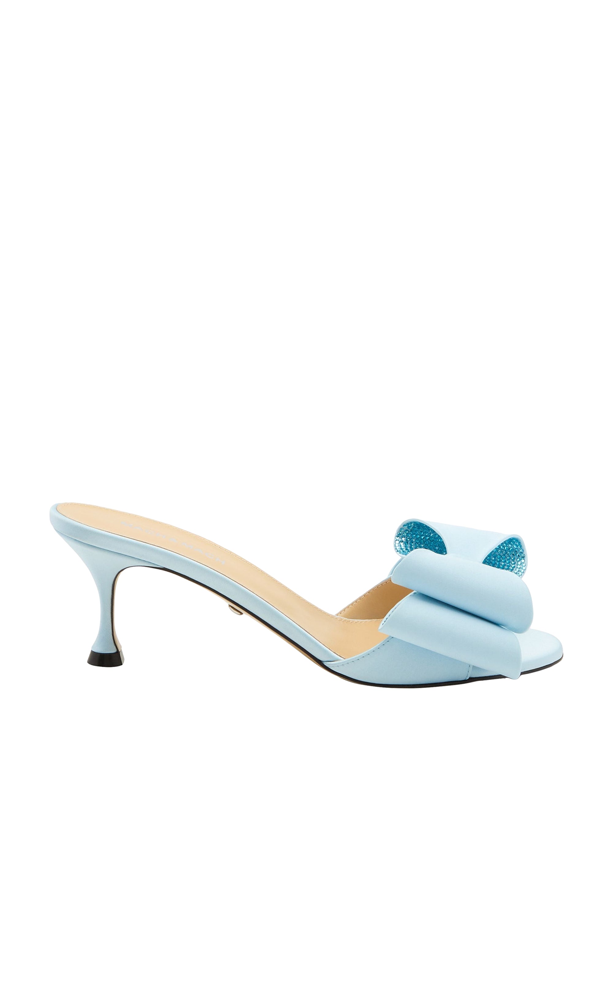 Le Cadeau 65 silk mules - Sky Blue