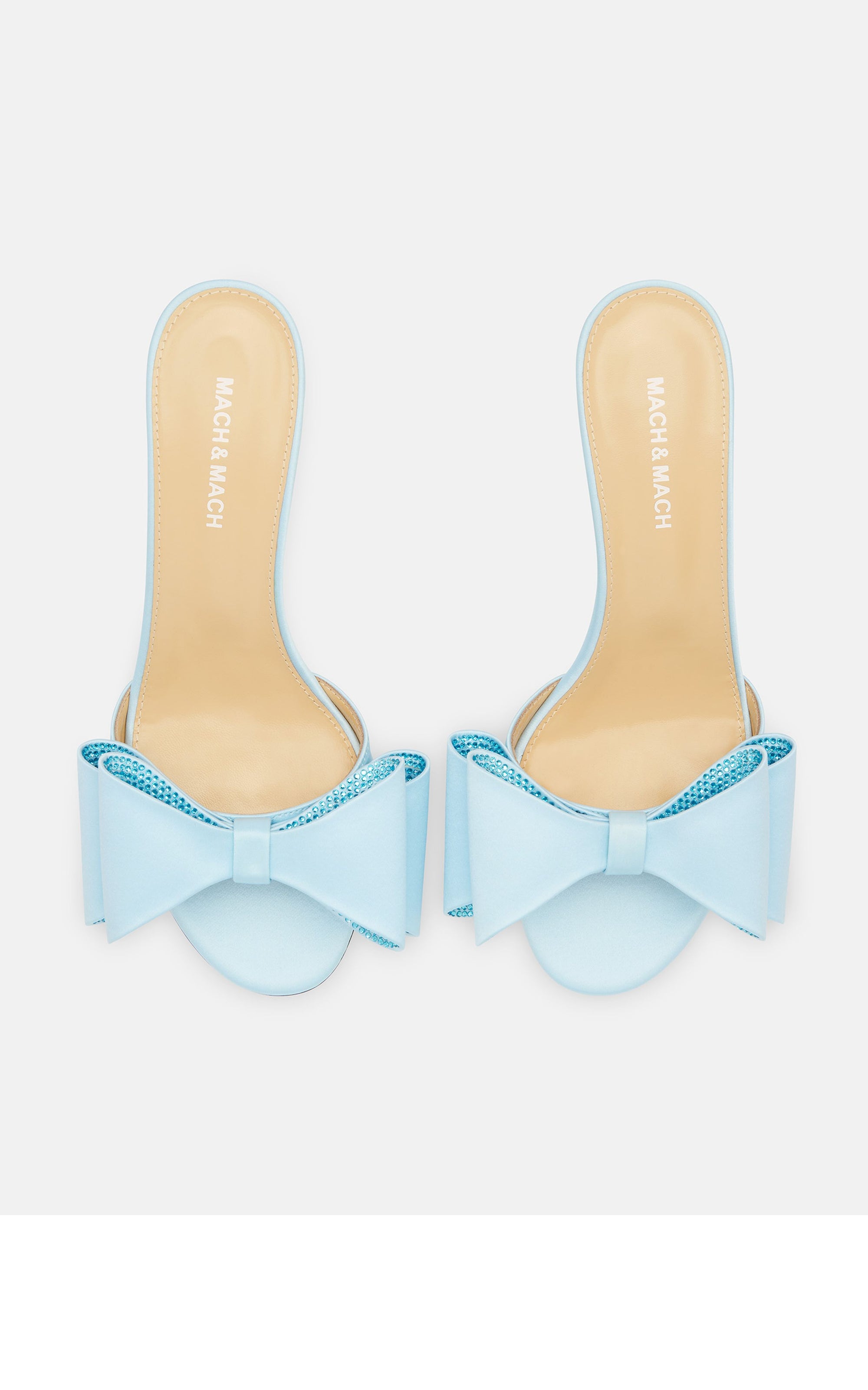 Le Cadeau 65 silk mules - Sky Blue