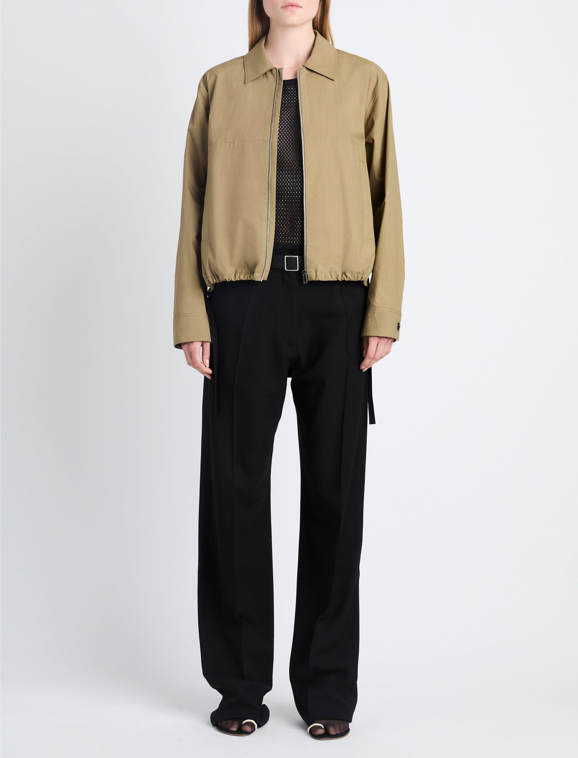 Veste Emerson en popeline de coton - Drab
