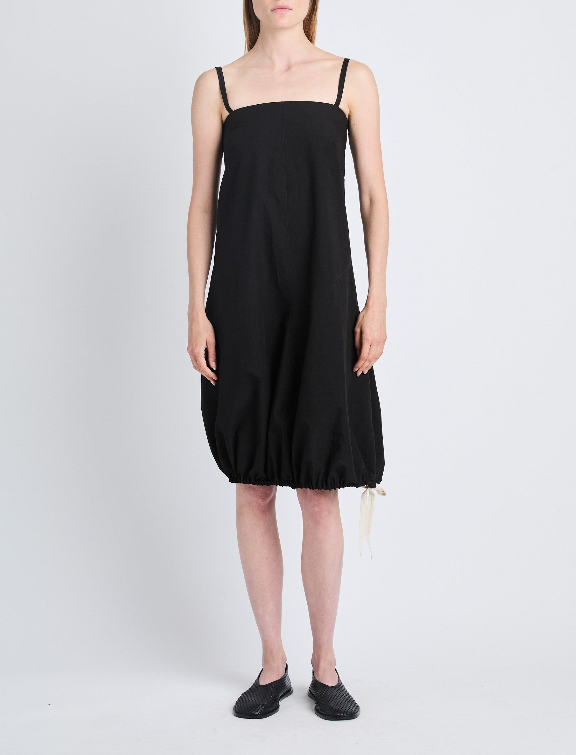 Robe à ourlet froncé - Noir