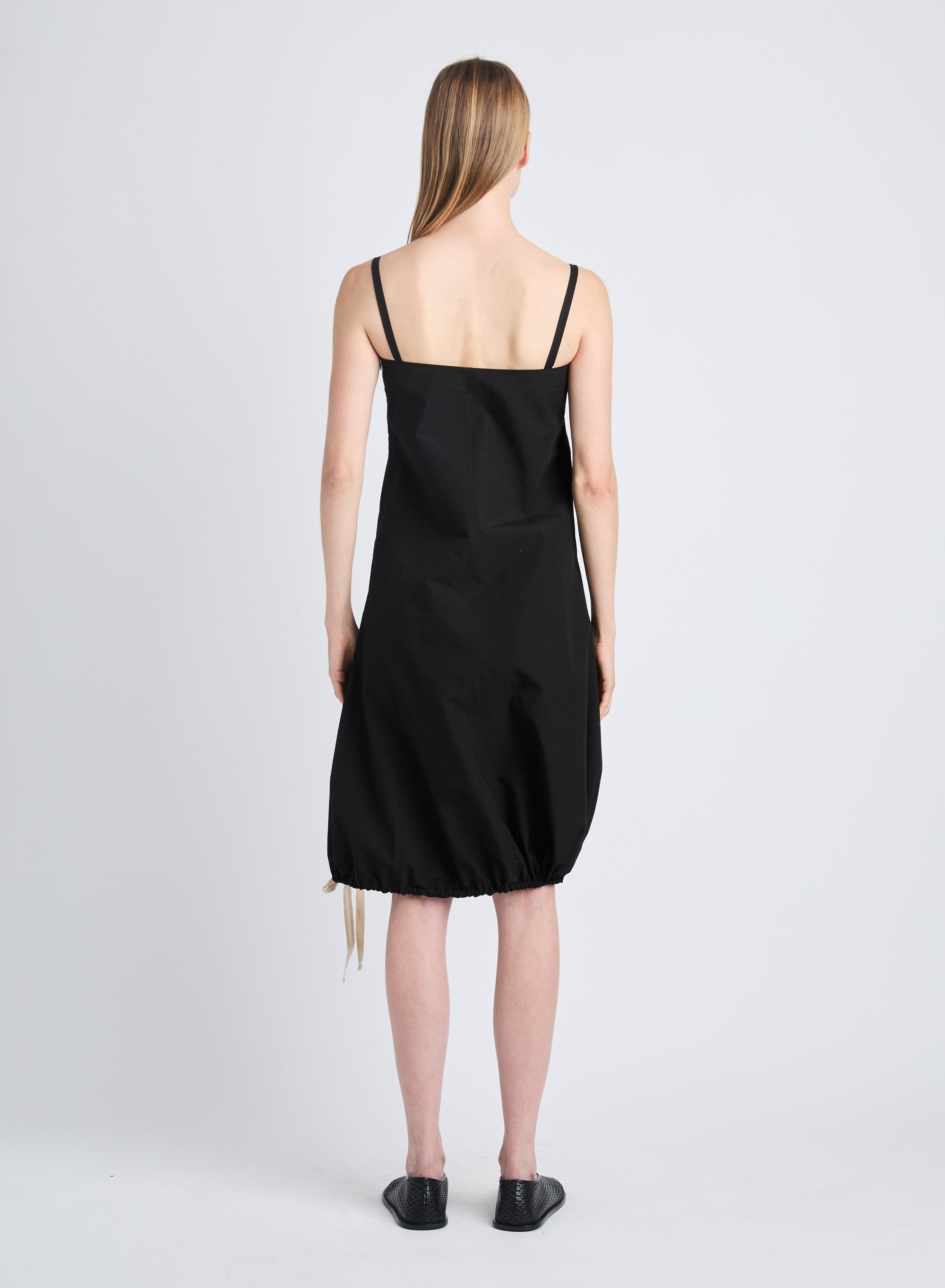 Robe à ourlet froncé - Noir