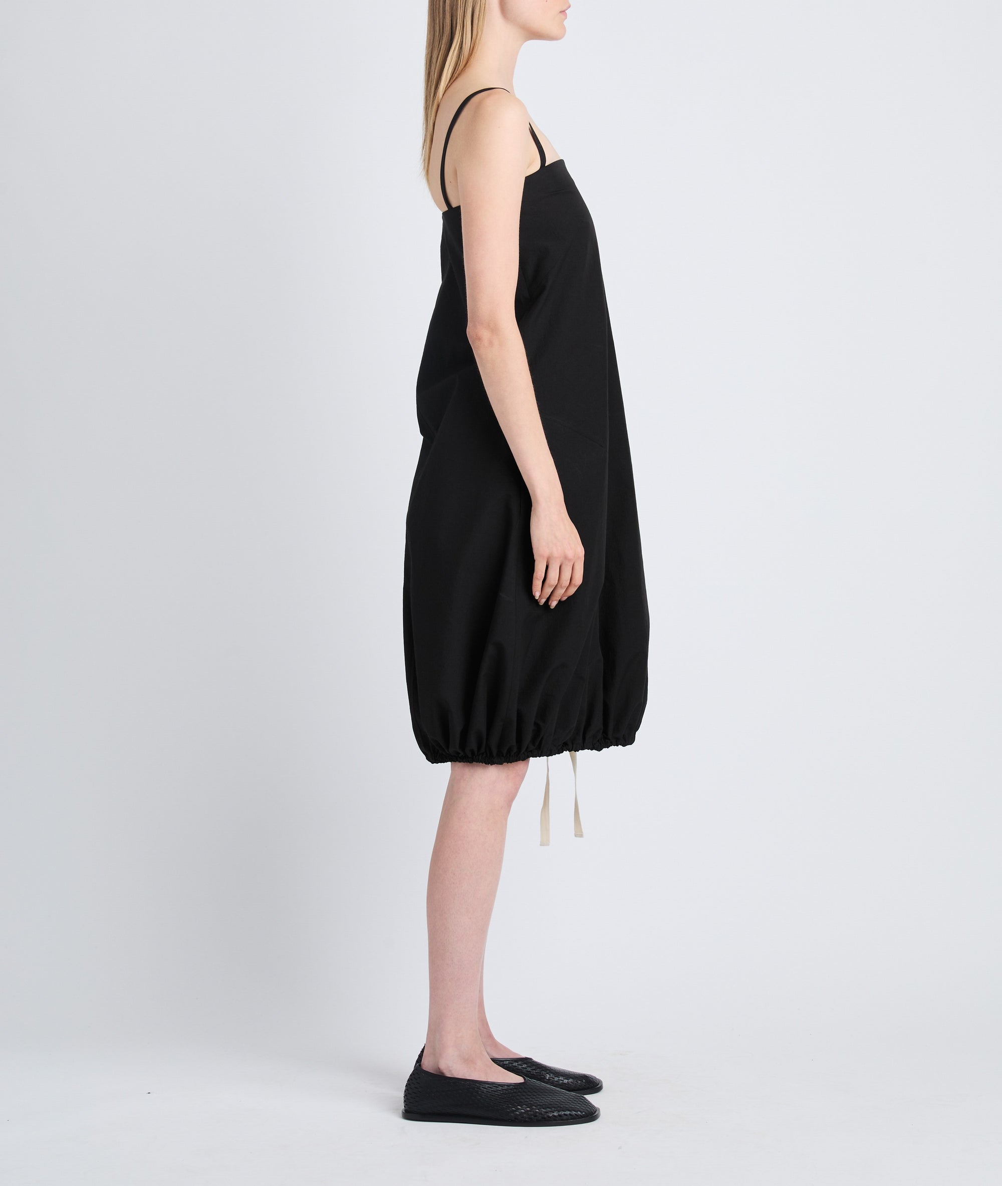 Robe à ourlet froncé - Noir