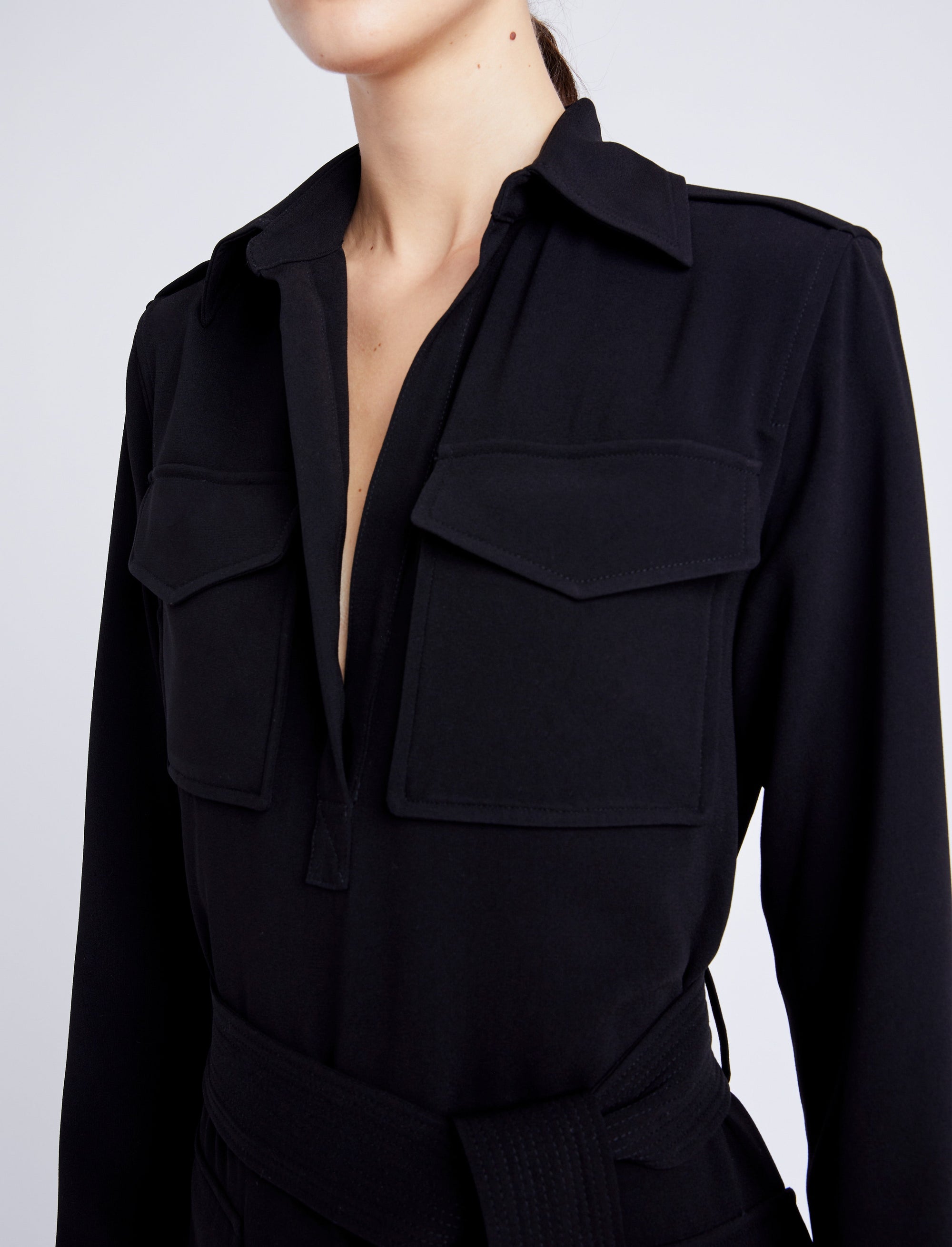 Robe Vanessa en crêpe - Black