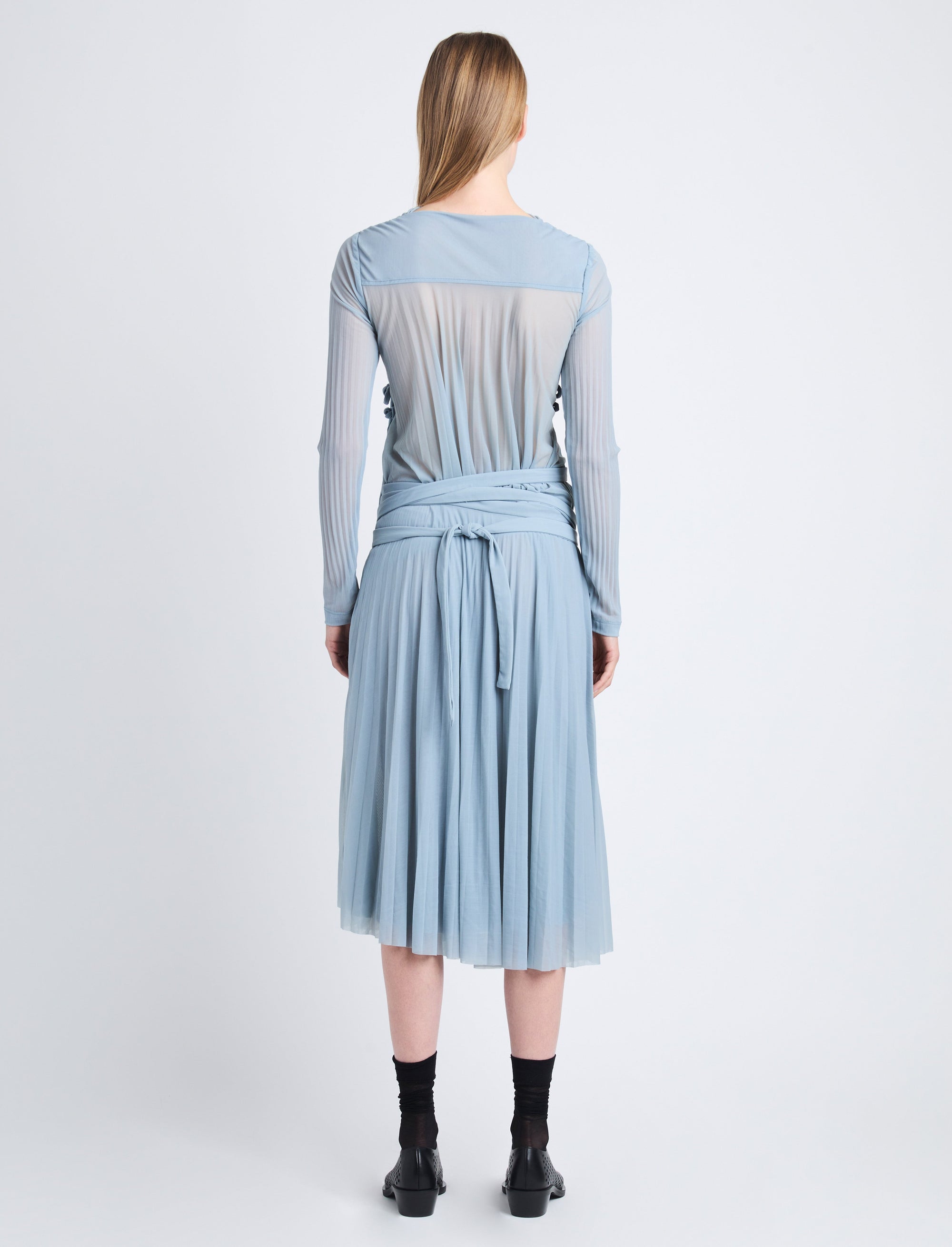 Robe midi Riley plissée - Steel