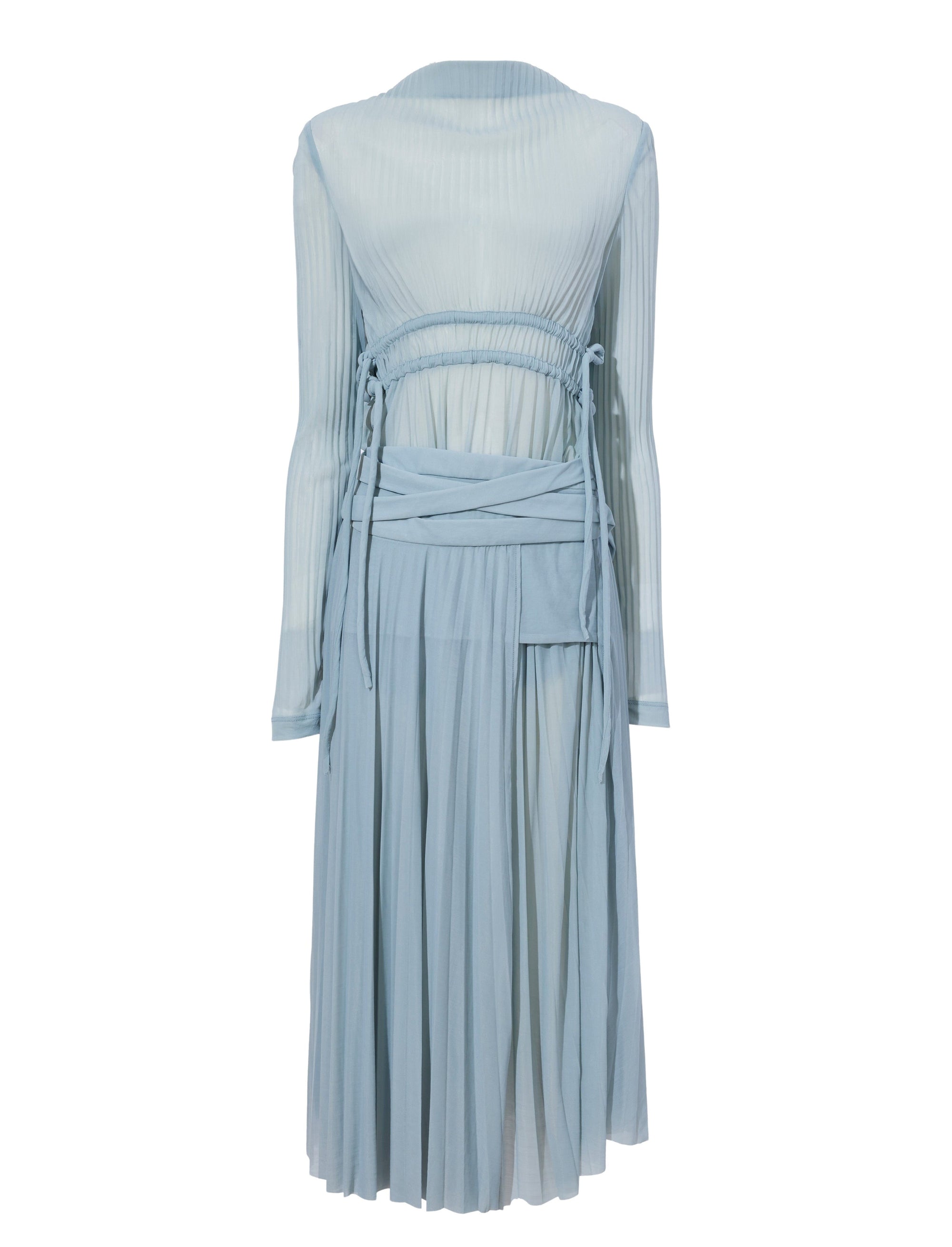 Robe midi Riley plissée - Steel