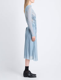 Robe midi Riley plissée - Steel