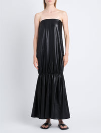 Robe Margot en cuir - Black
