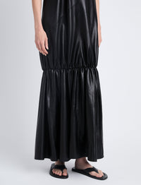 Robe Margot en cuir - Black