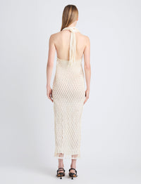 Robe midi Zora en crochet - Ivory