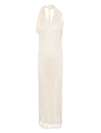 Robe midi Zora en crochet - Ivory