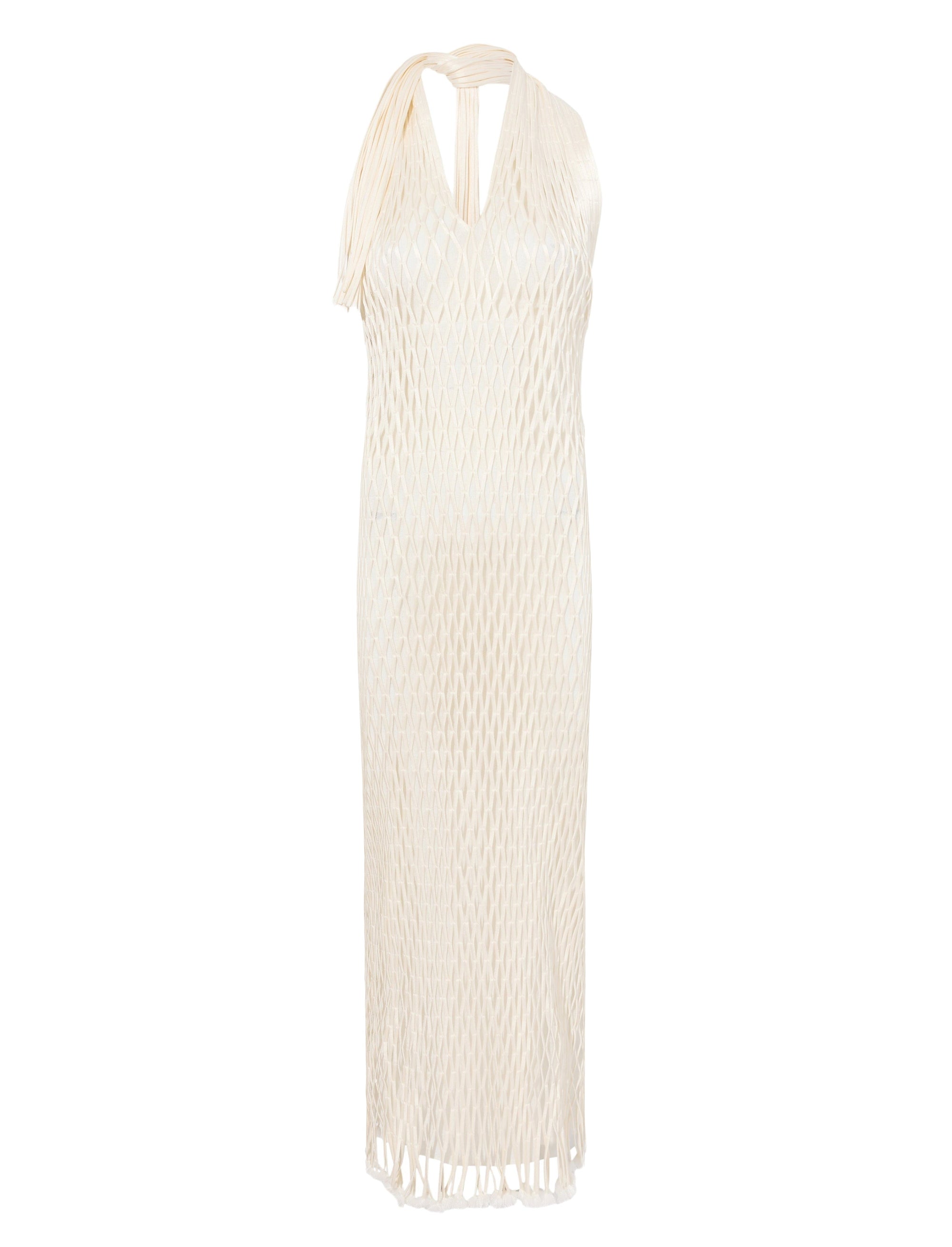 Robe midi Zora en crochet - Ivory