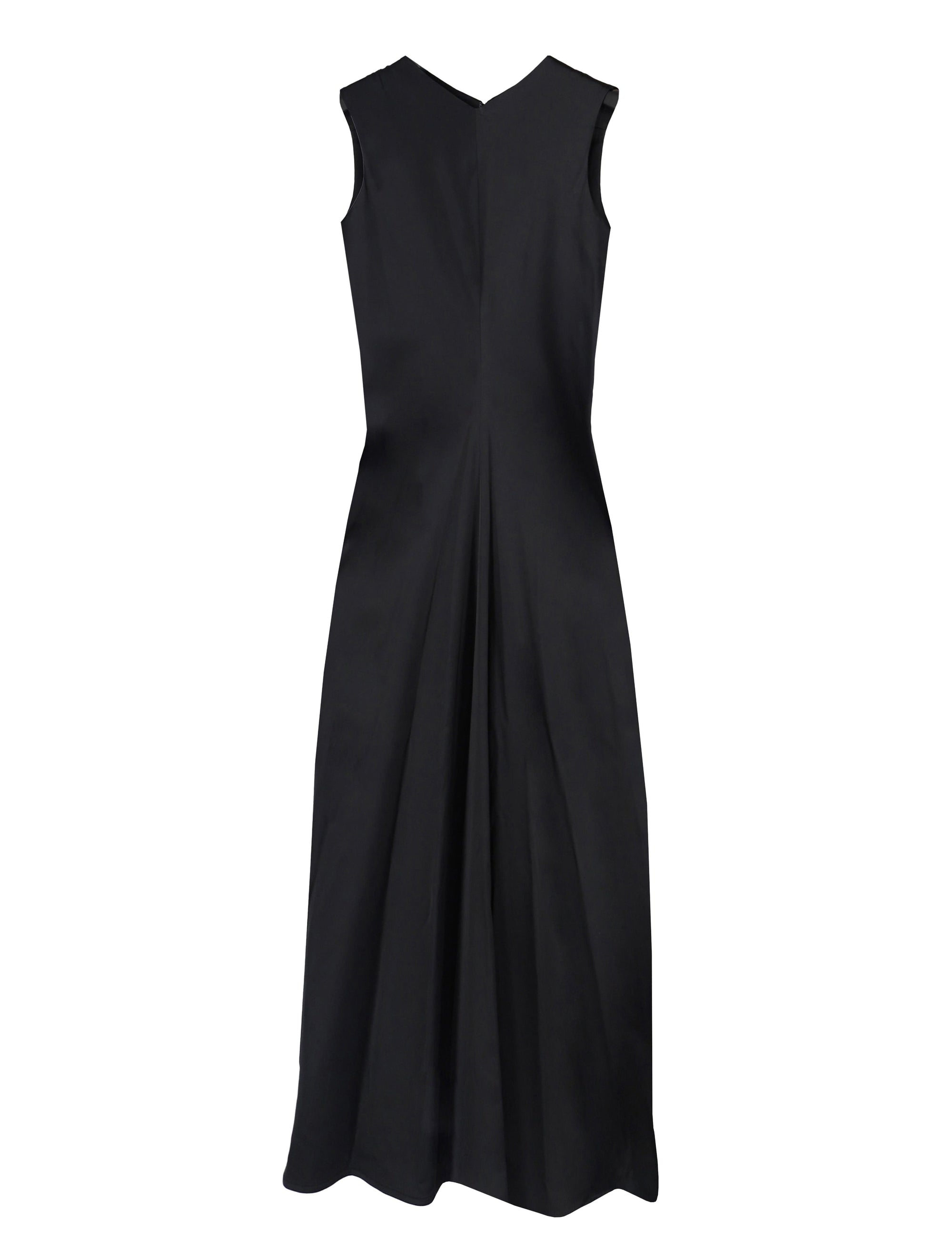 Robe midi Ella col V - Black