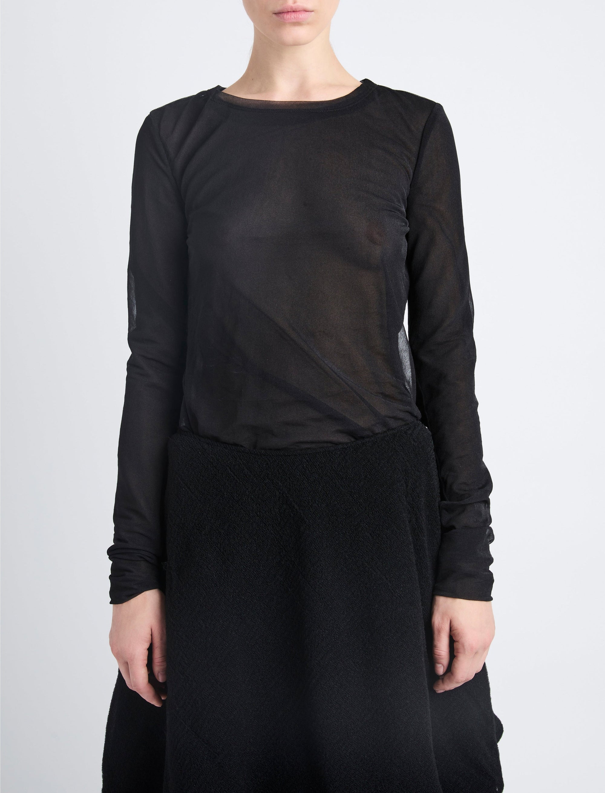 Pull fin Dara à manches longues - Black