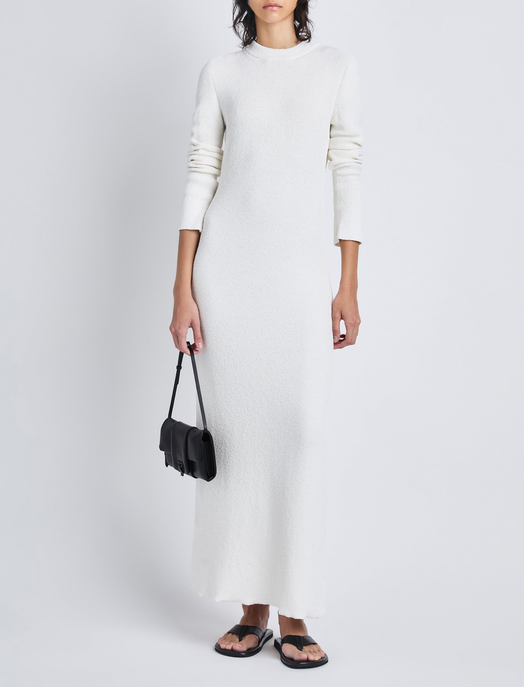 Lara double knit dress - White