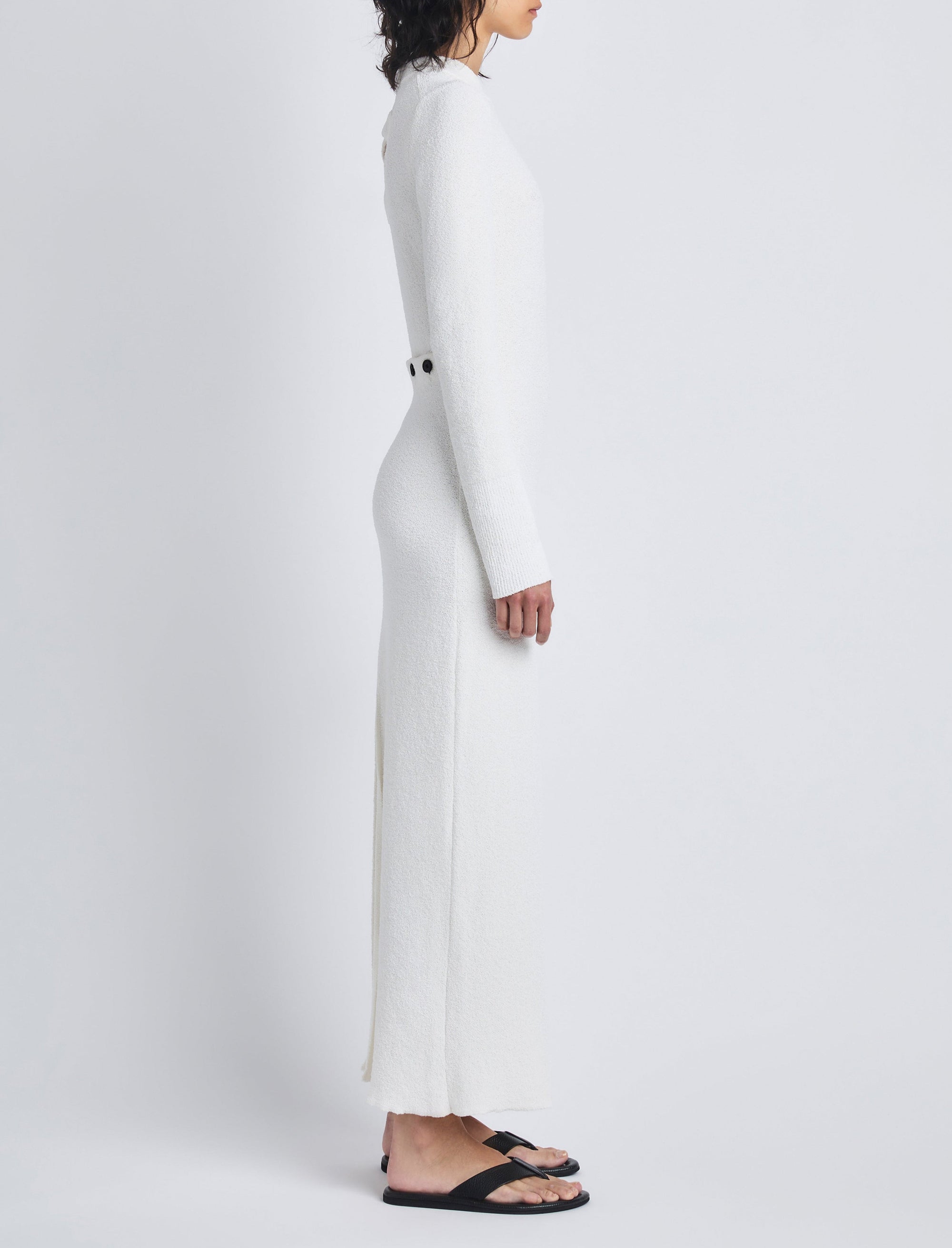 Lara double knit dress - White