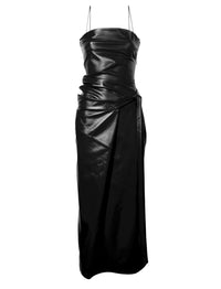 Robe Delancy en cuir - Black
