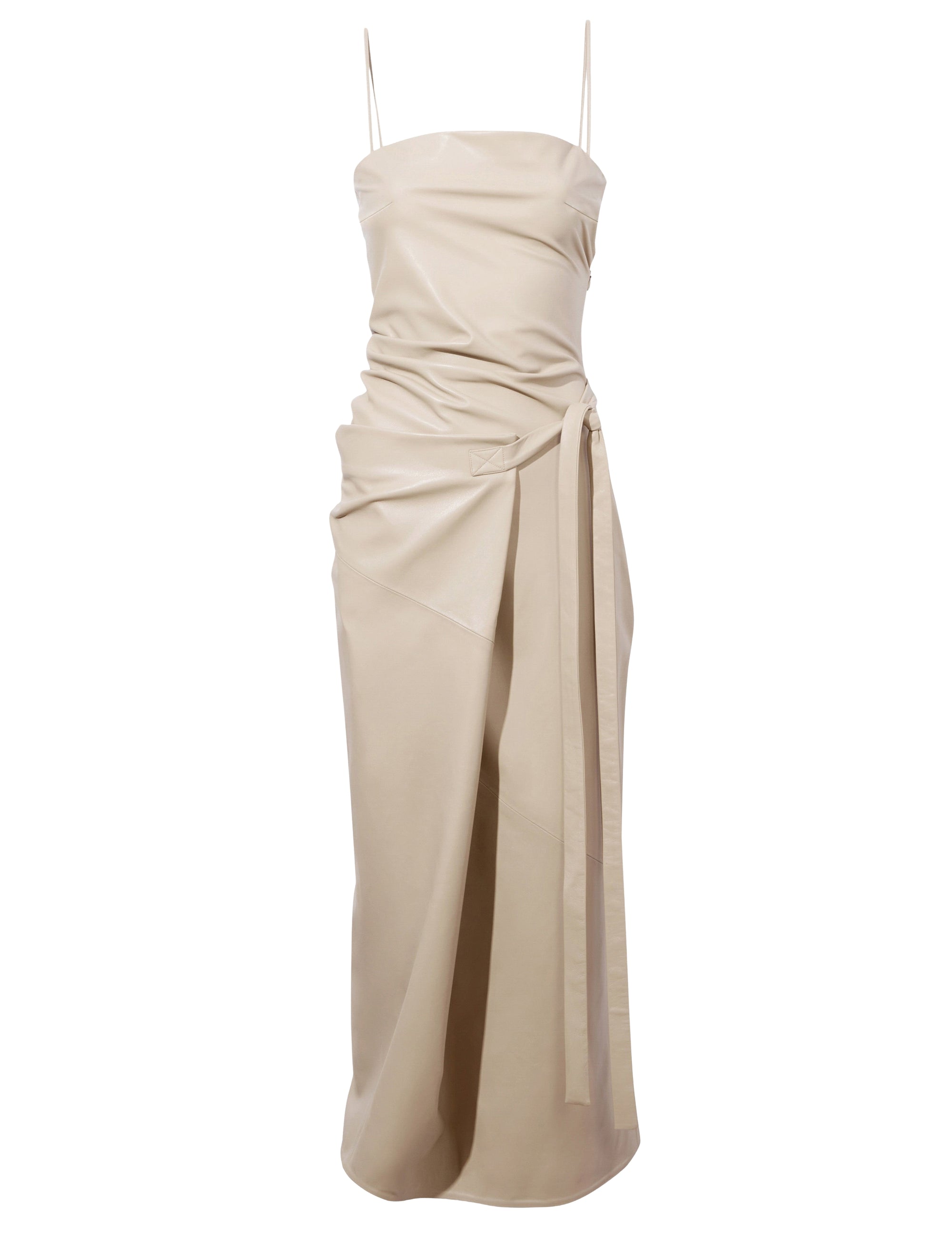 Robe Delancy en cuir - Ivory