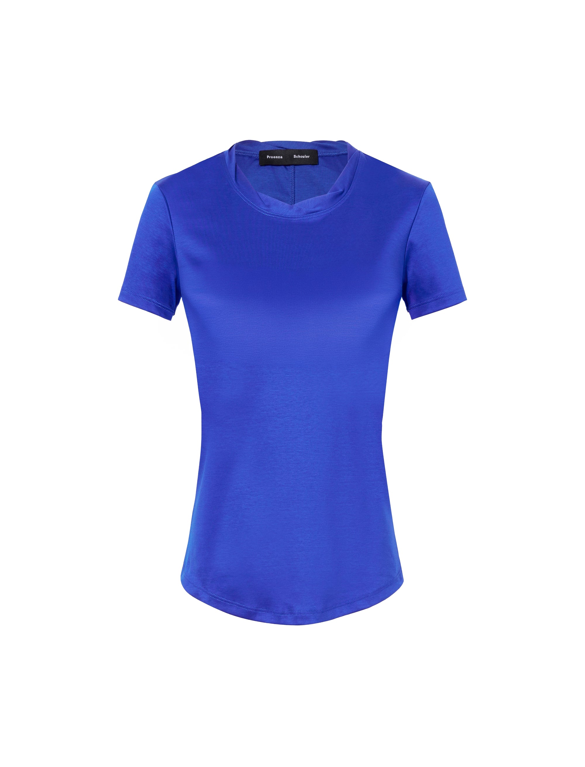 T-shirt cintré en satin - Cobalt