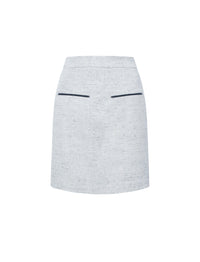 Jupe Judith à poches passepoilées - Grey Multicolor