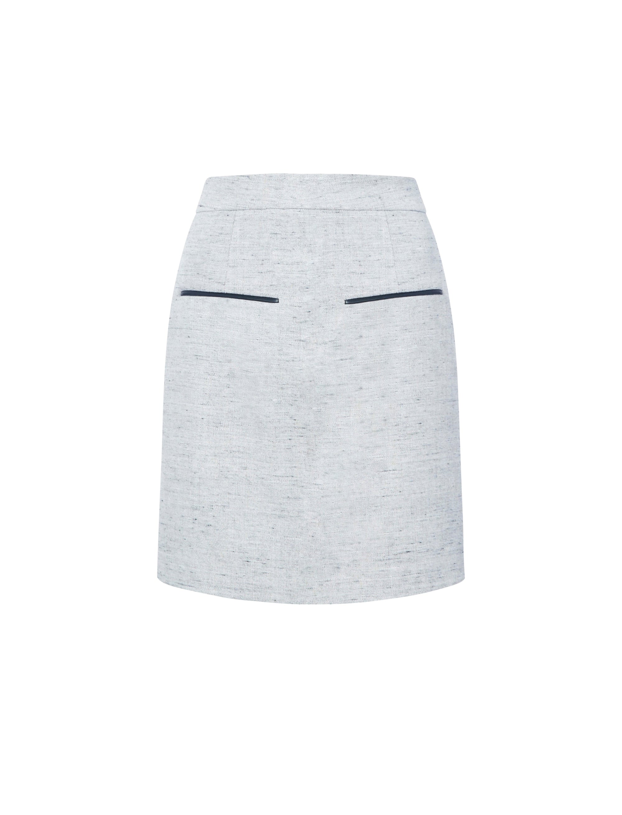 Jupe Judith à poches passepoilées - Grey Multicolor