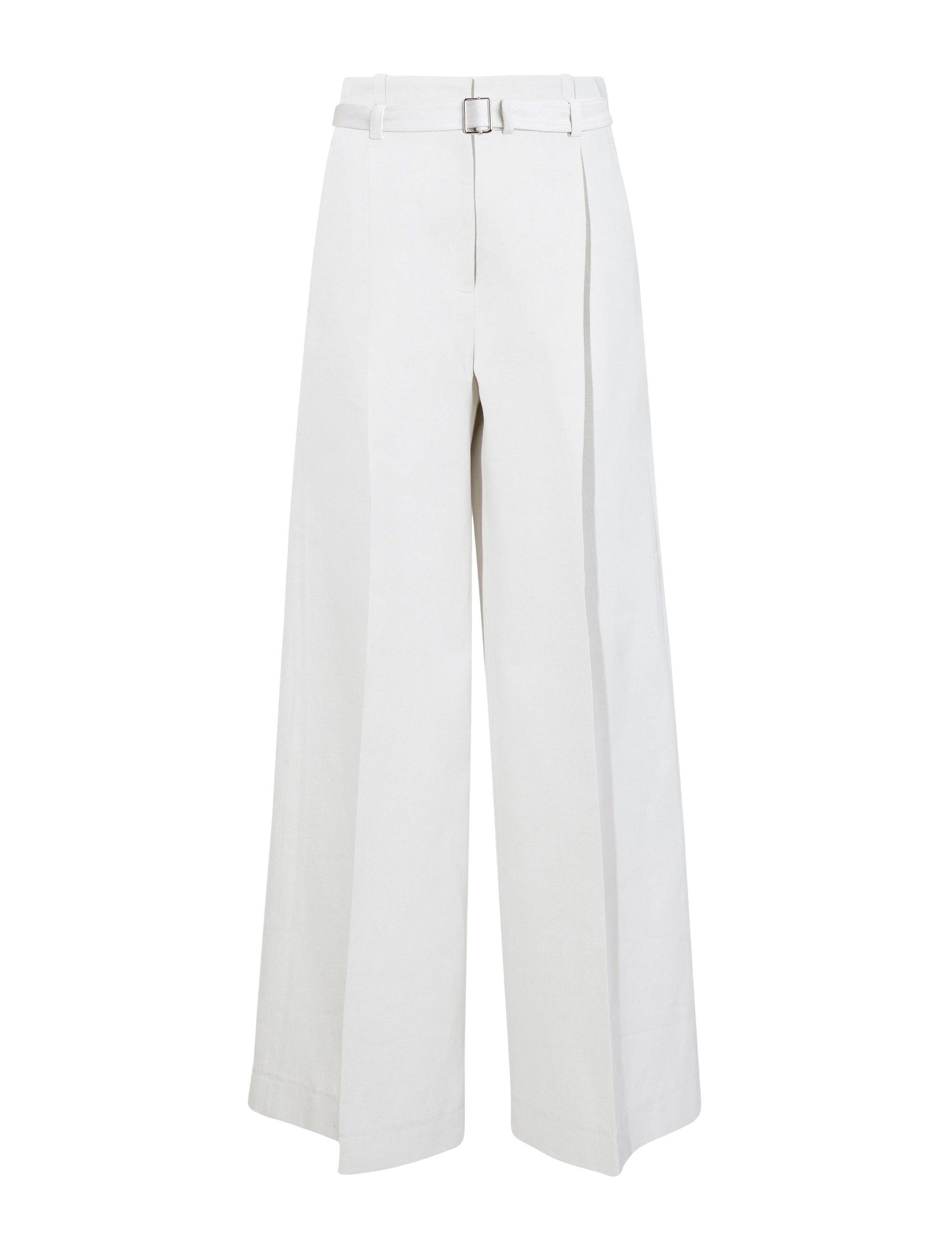 Pantalon évasé Dana ceinturé - Ecru