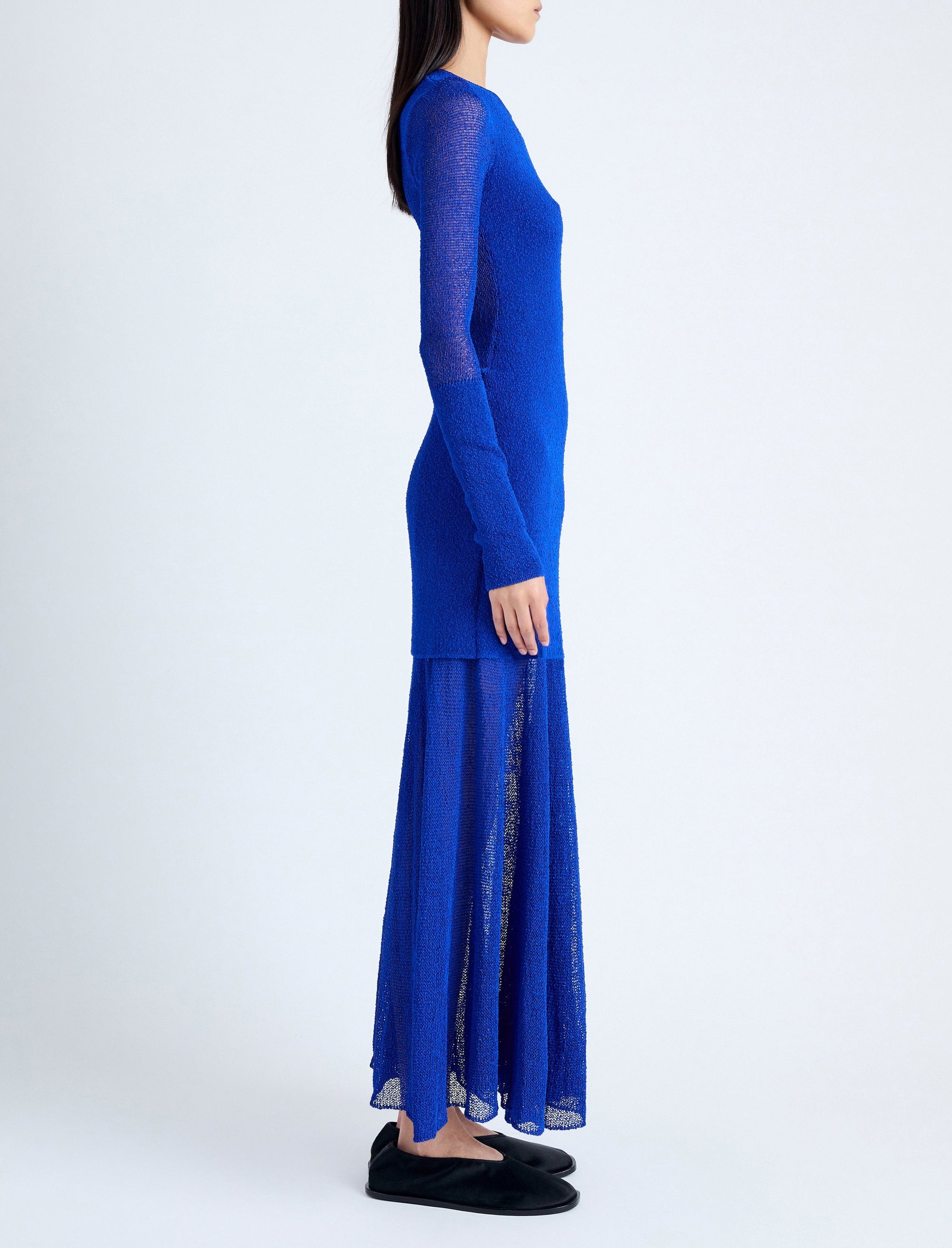 Robe tricotée Anita en maille - Bright Blue