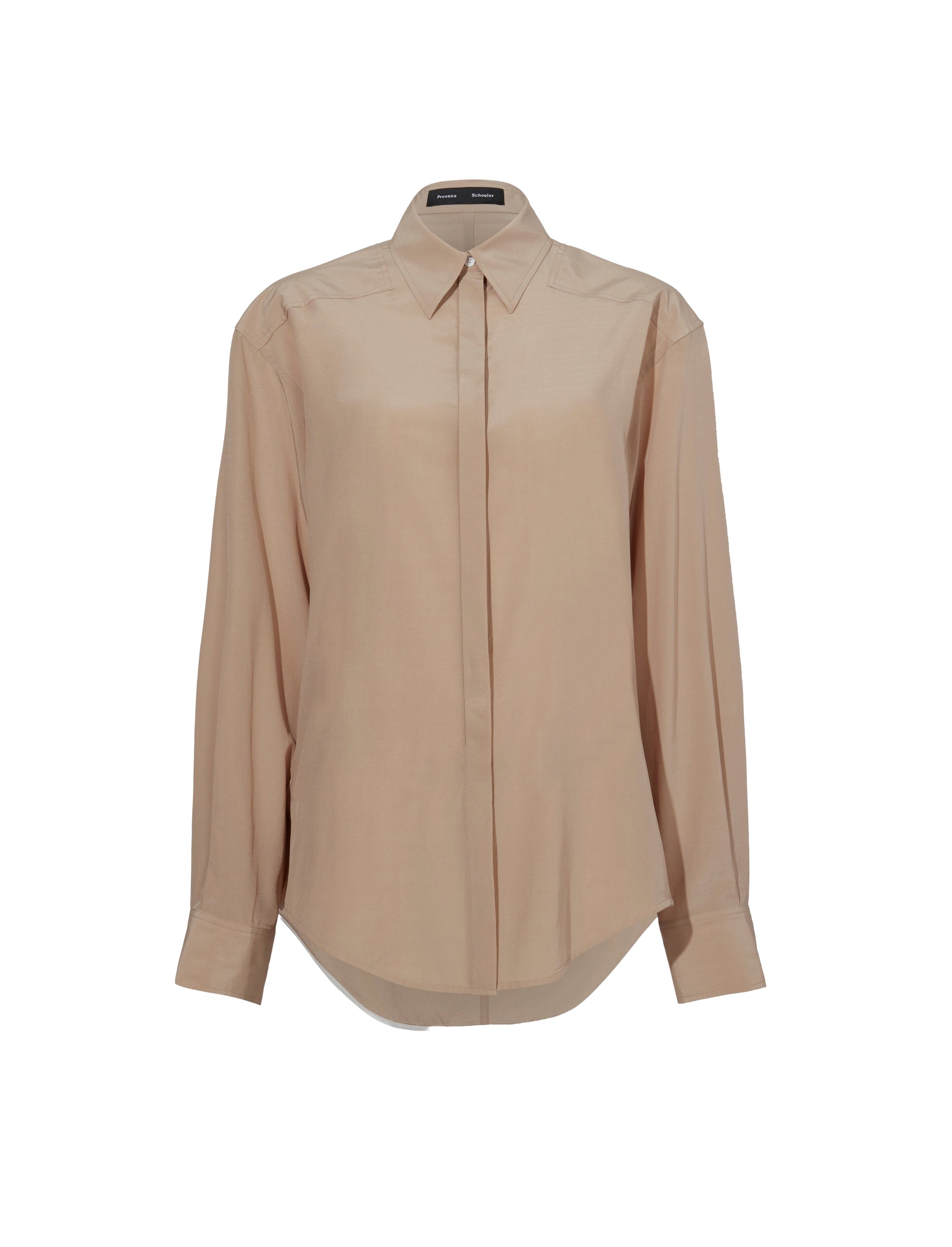 Chemise fluide en soie mélangée - Khaki